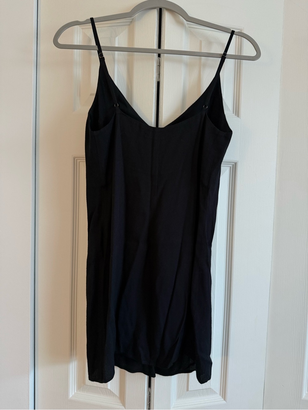 Reformation Black Mini Dress W/Slit - Picture 1 of 6